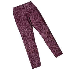 Rust Brown & Black Leopard Print Soft Athletic Leggings Size M